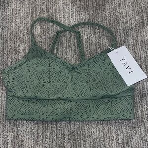 TAVI Olive Green Women's Sports Bra